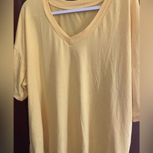 Yellow biker short and T-shirt set